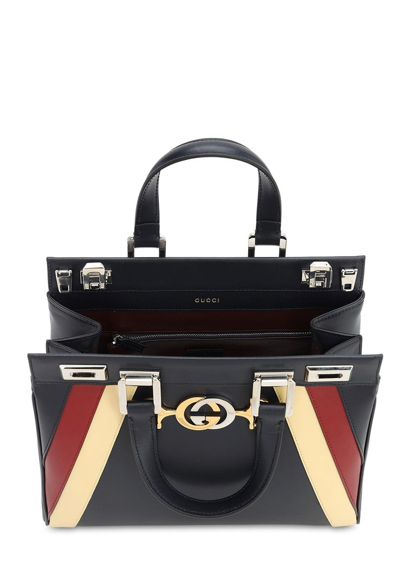 GUCCI ZUMI SPECIAL LEATHER DOUBLE STRIPE BAG