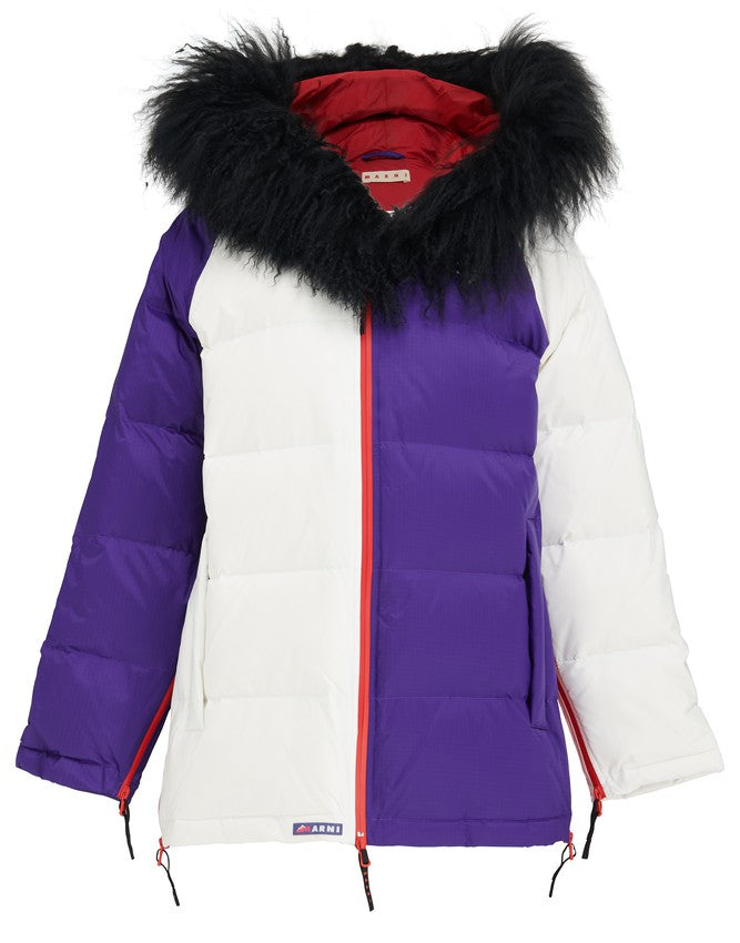 MARNI Color-block puffer jacket