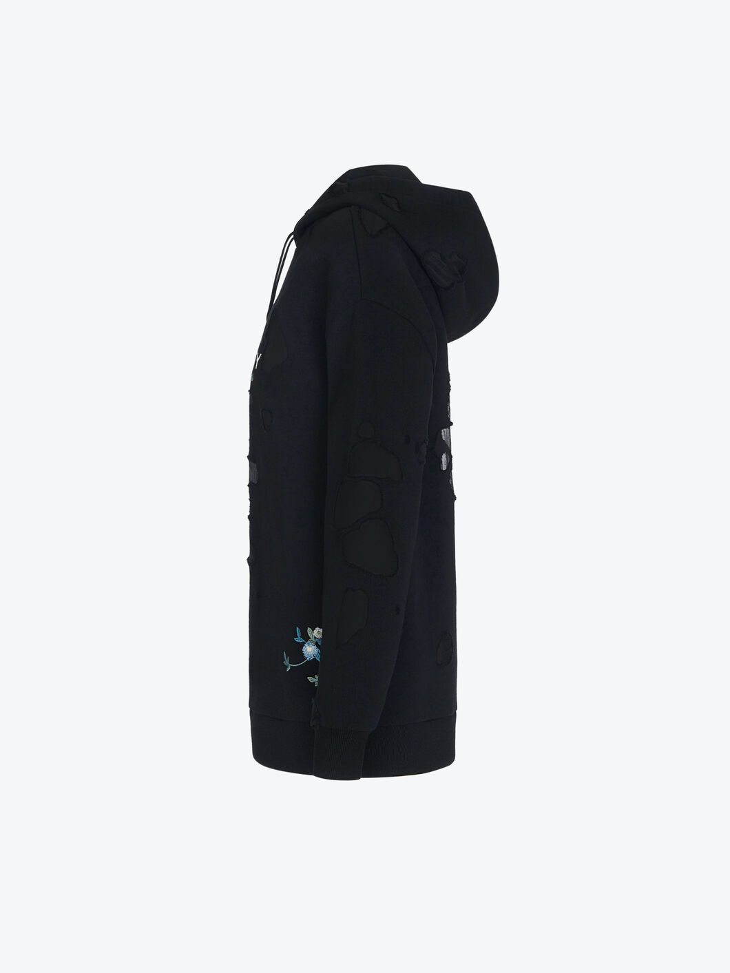 WOMEN GIVENCHY  EMBROIDERED DESTROYED  HOODIE