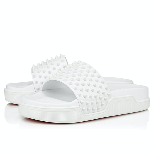 Men Louboutin  Slides Pool Fun Flat