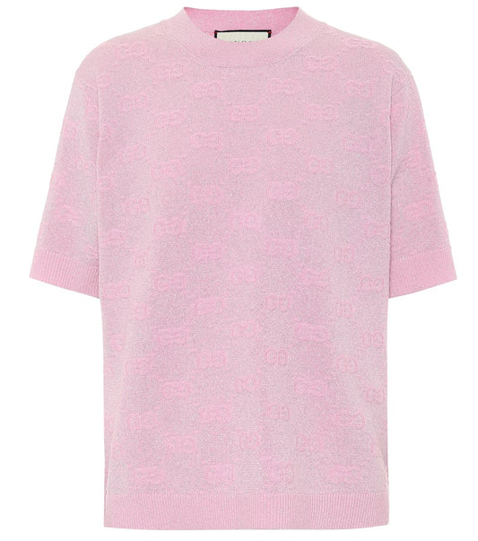 Women GUCCI GG wool-blend t-shirt