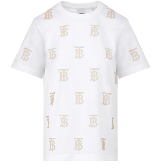 BURBERRY T-shirt en coton à motif monogramme