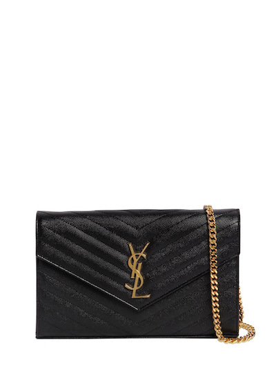 BOLSO YSL Yves SAINT LAURENT MD DE PIEL ACOLCHADA CON MONOGRAMA