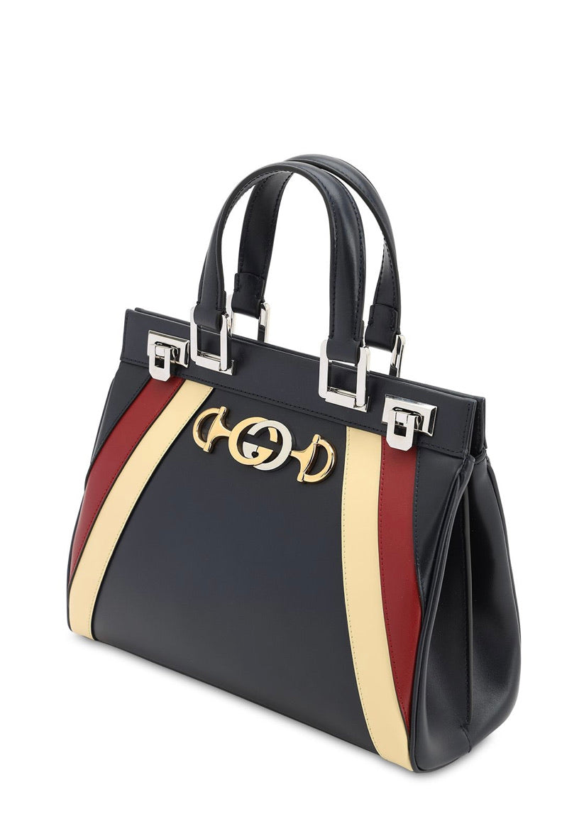 GUCCI ZUMI SPECIAL LEATHER DOUBLE STRIPE BAG