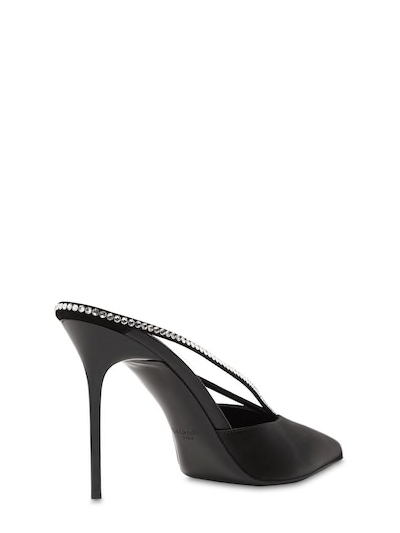 Women BALMAIN 95MM EMBELLISHED SATIN pumps