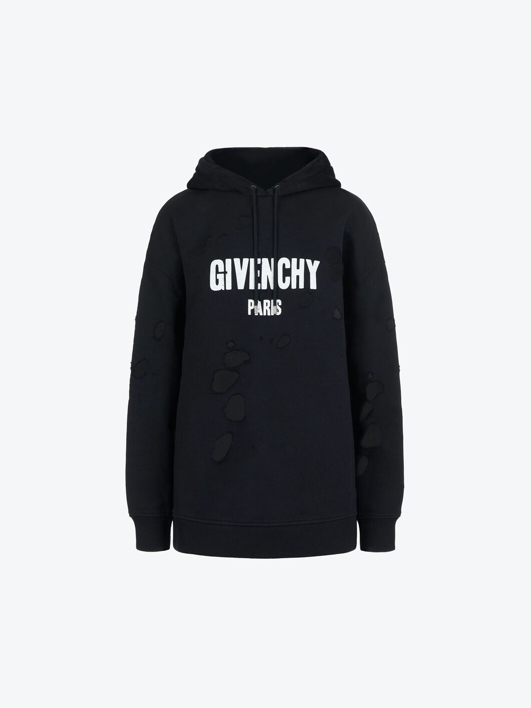 WOMEN GIVENCHY PARIS DESTROYED HOODIE