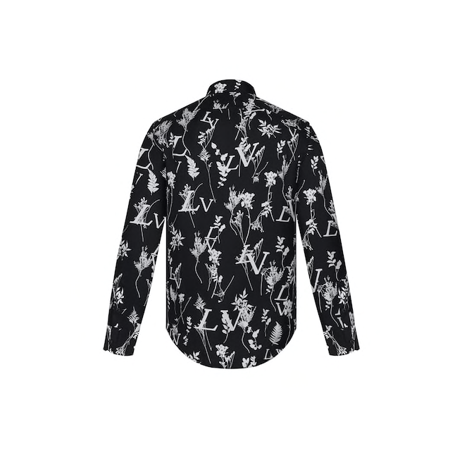 CHEMISE RÉGULIÈRE À MANCHES LONGUES IMPRIMÉE FEUILLE LOUIS VUITTON HOMME