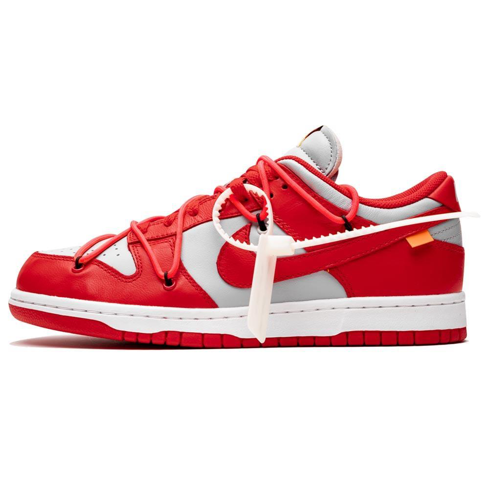 Hombre OFF-WHITE X Nike Dunk Low 'Rojo Universitario' 