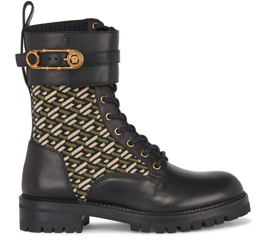 VERSACE Greca combat boots