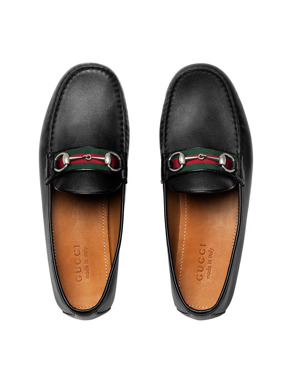 Pilote en cuir Gucci avec Web