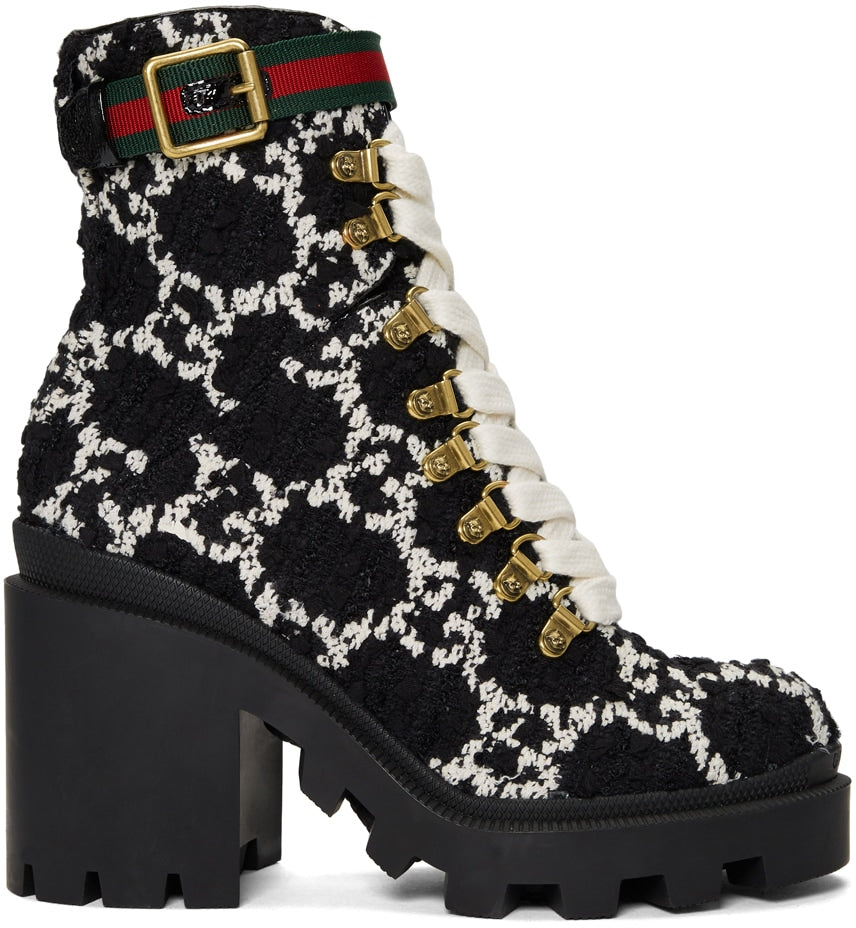 Gucci GG tweed ankle boot
