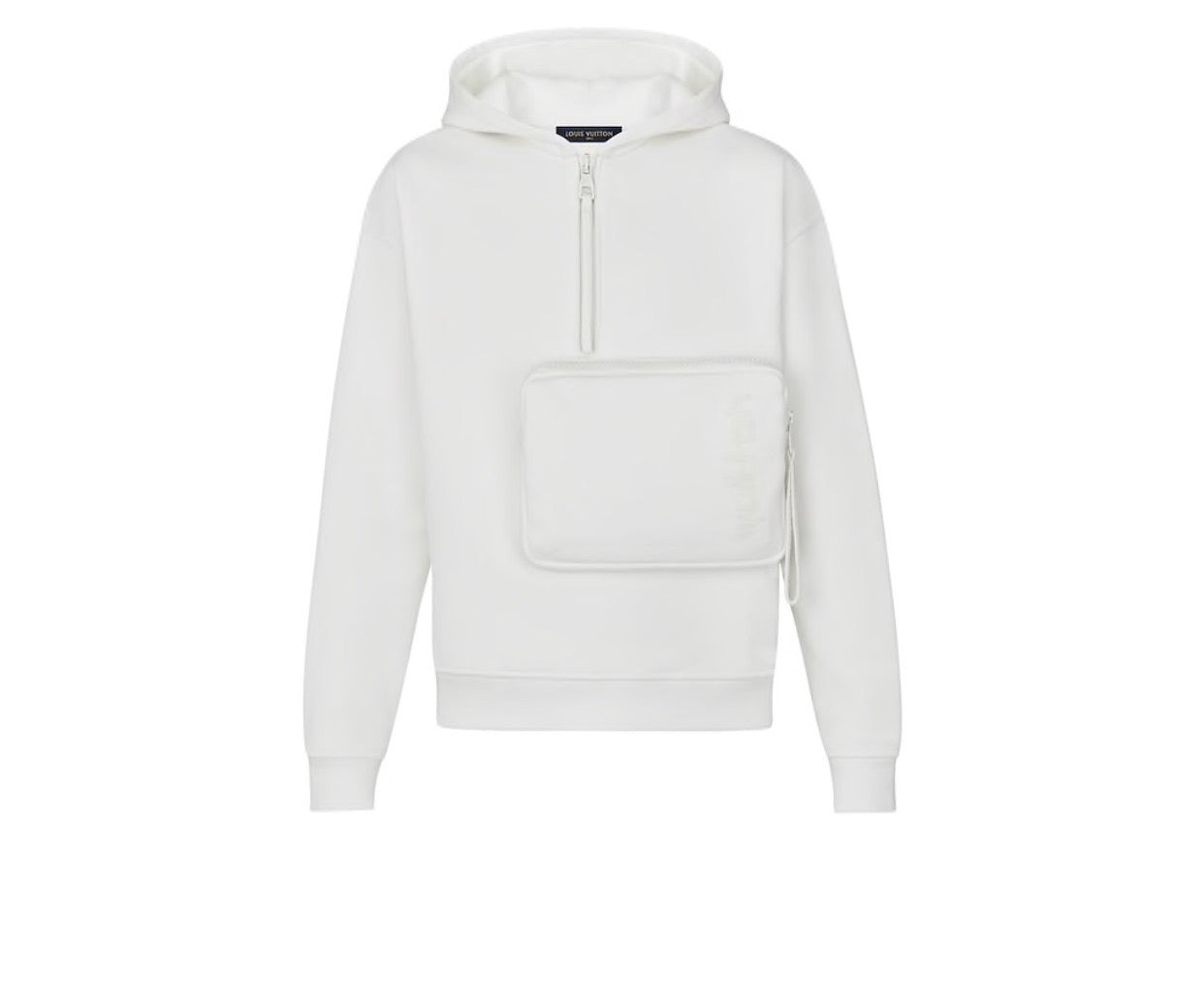 MEN LOUIS VUITTON 3D PATCHED POCKET HALF ZIPPED HOODIE - UN ATELIER