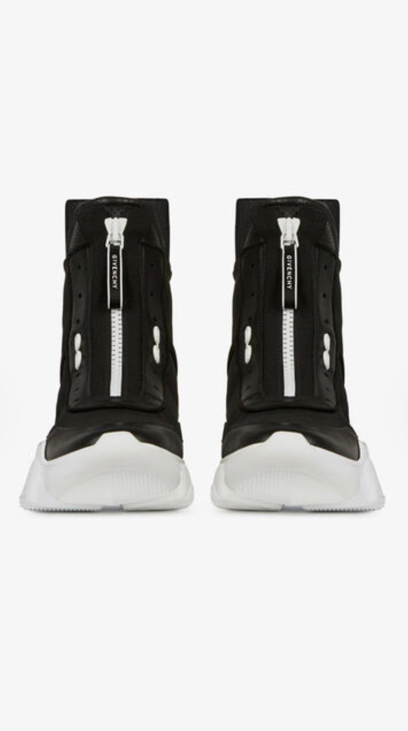 MEN GIVENCHY JAW HIGH SNEAKERS IN NYLON AND LEATHER