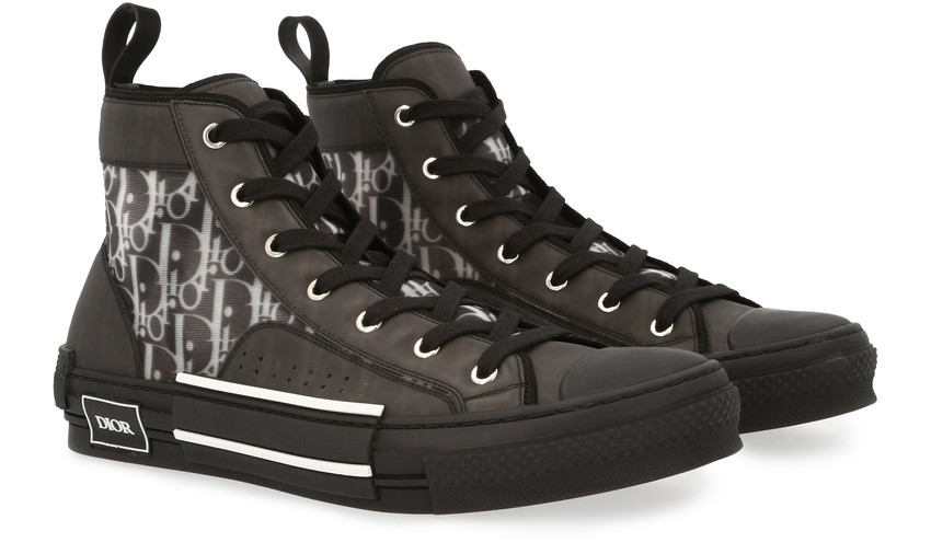 DIOR "B23" HIGH-TOP DIOR OBLIQUE SNEAKER