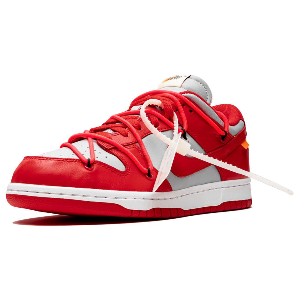 Hombre OFF-WHITE X Nike Dunk Low 'Rojo Universitario' 