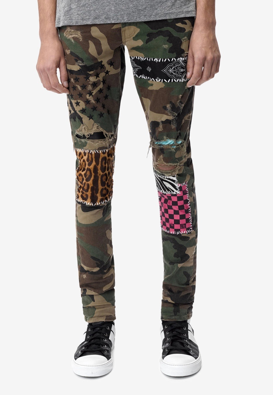 Amiri Art Patch Jean Camo Super