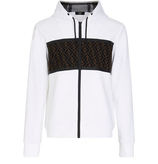 FENDI FF Mesh Zipped Hoodie