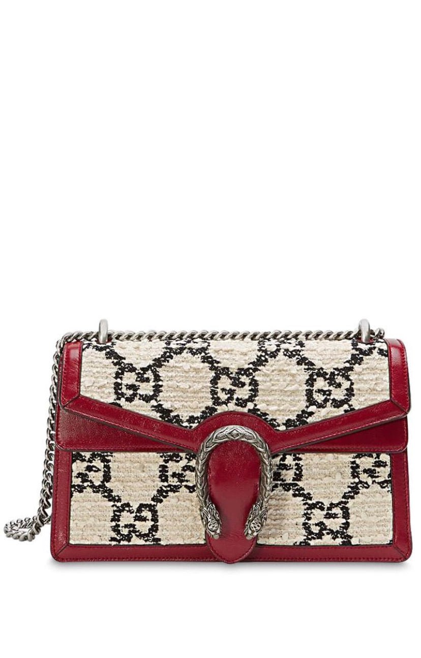 GUCCI PETIT SAC EN TWEED DE COTON MÉLANGÉ DIONYSUS GG 