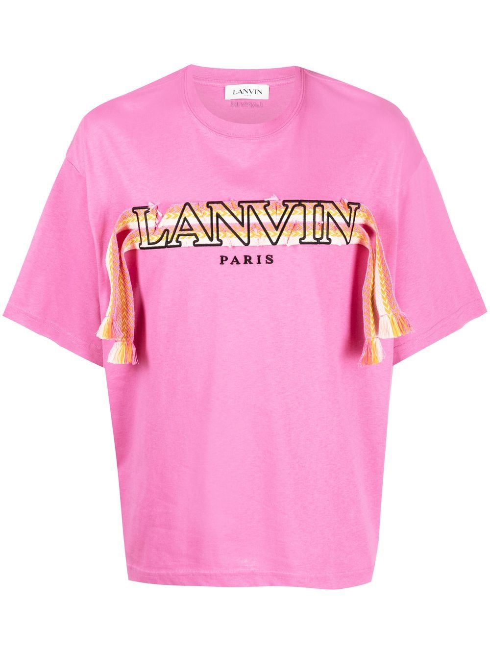 Lanvin Crazy Curb lace logo T-shirt