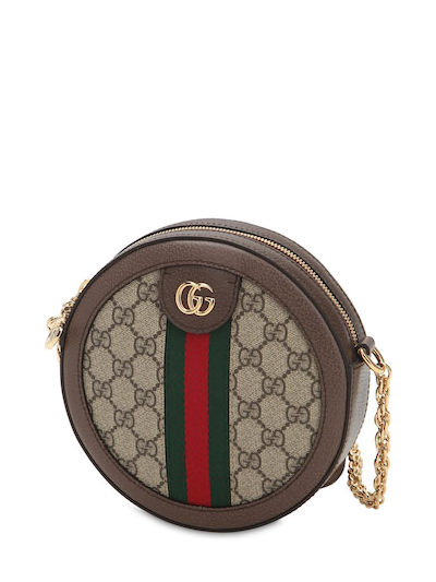 WOMEN GUCCI MINI OPHIDIA GG SUPREME ROUND BAG