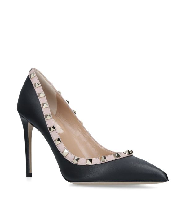 Women Valentino Leather Rockstud Pumps 100