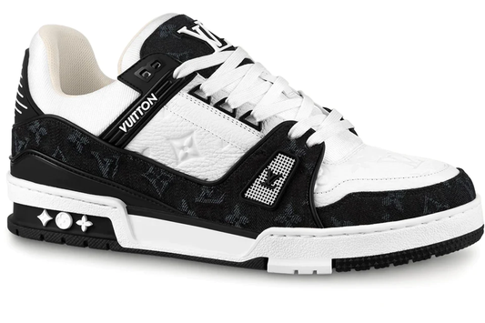 Louis Vuitton LV Trainer Sneaker Monogram Denim White Black