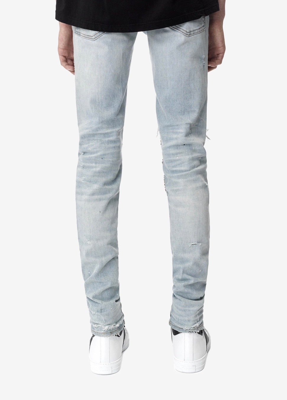 Men AMIRI ART PATCH JEAN SUPER LIGHT INDIGO