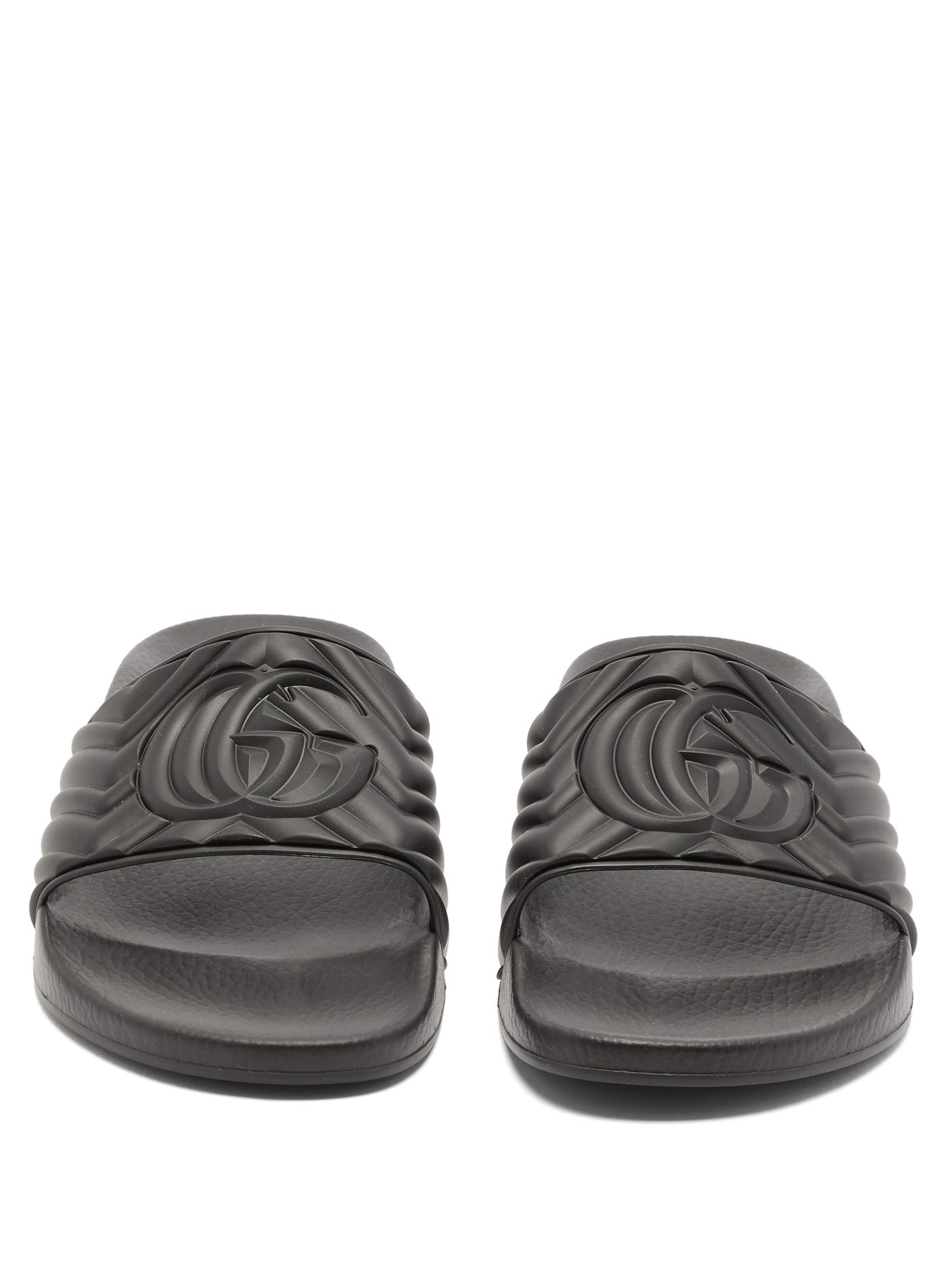 Chanclas Gucci de goma matelassé para mujer 