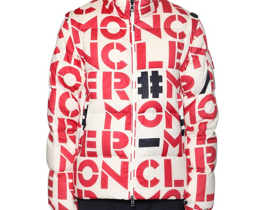 Moncler Jacket "Jehan" quilted jacket in logo print REMOVABLE SLEEVE DOWN JACKET