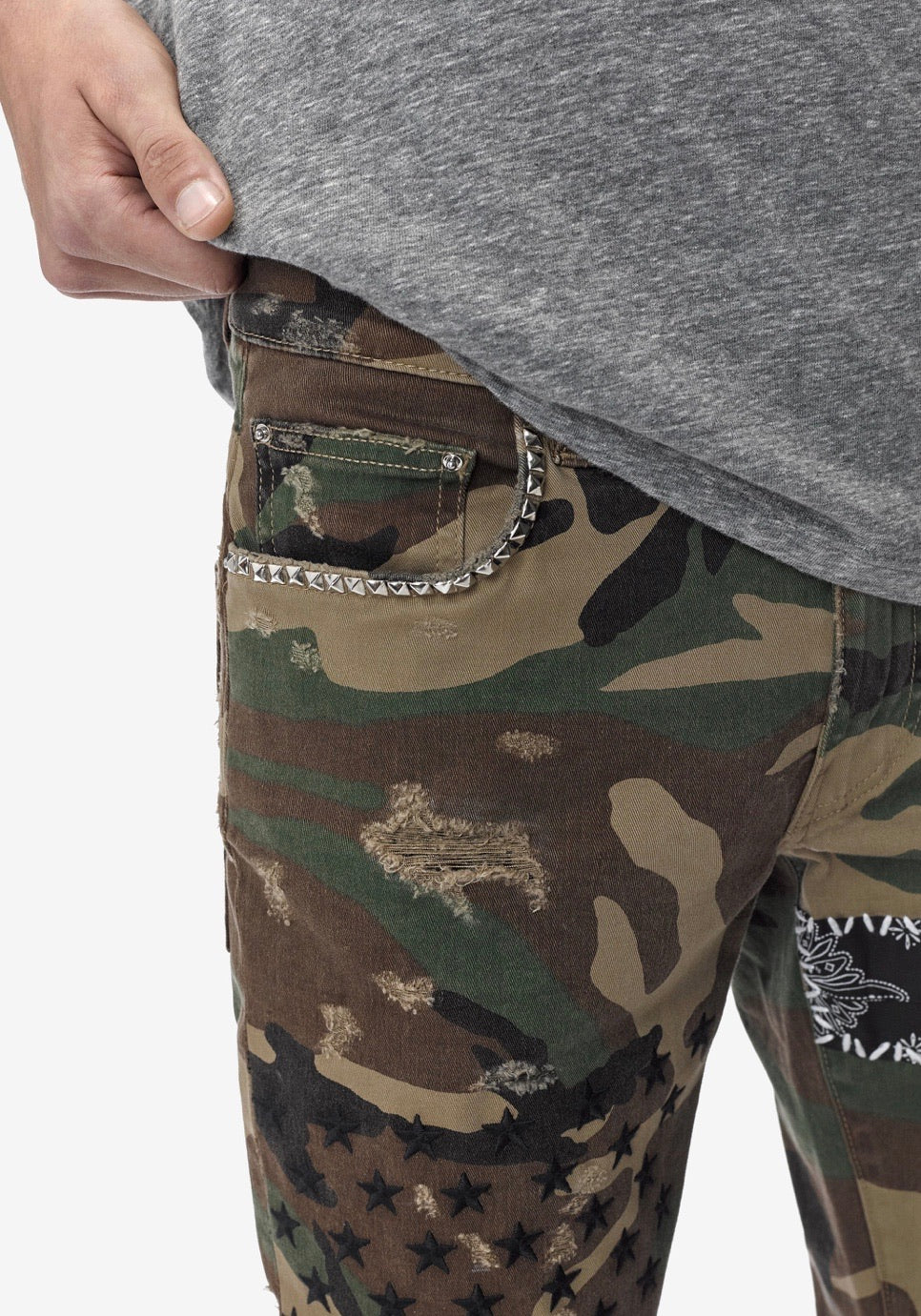 Homme Art Patch Jean Camo Super