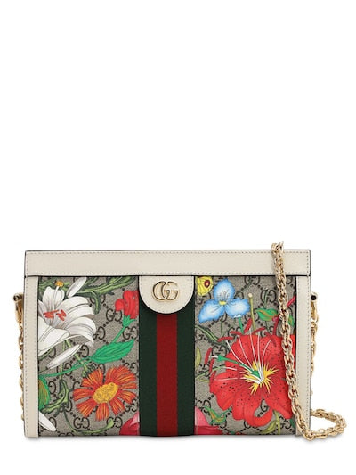 GUCCI FLORA GG SUPREME CHAIN SHOULDER BAG