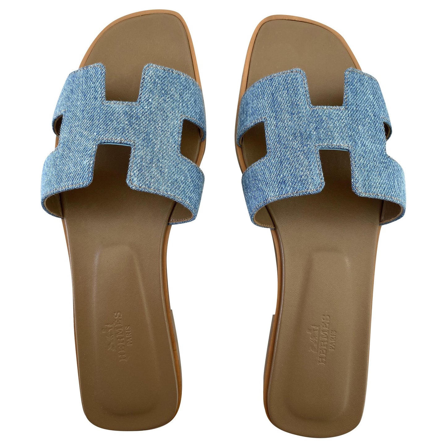 Hermès Denim Oran Sandals