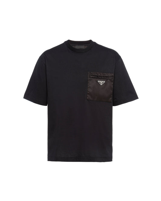 Prada Cotton T-shirt with nylon pocket