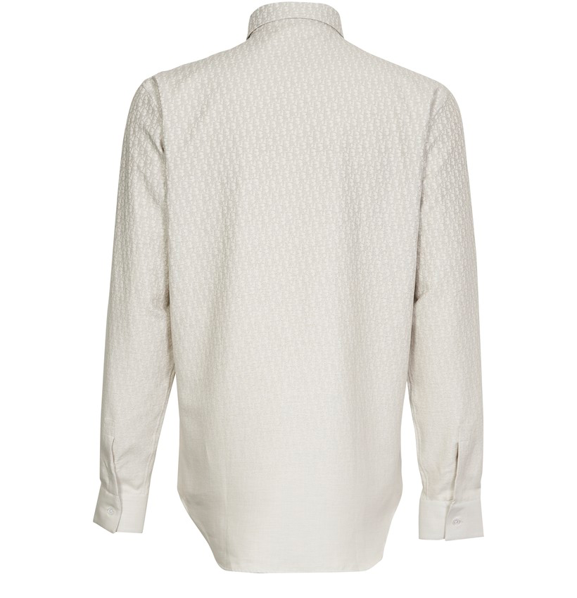 MEN DIOR Oblique jacquard gradient cotton shirt