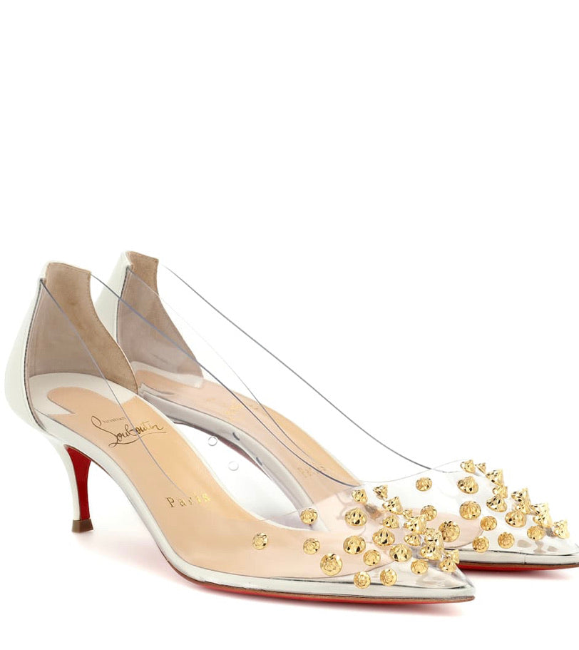 MUJER CHRISTIAN LOUBOUTIN Salón Collaclou 55 de PVC y piel