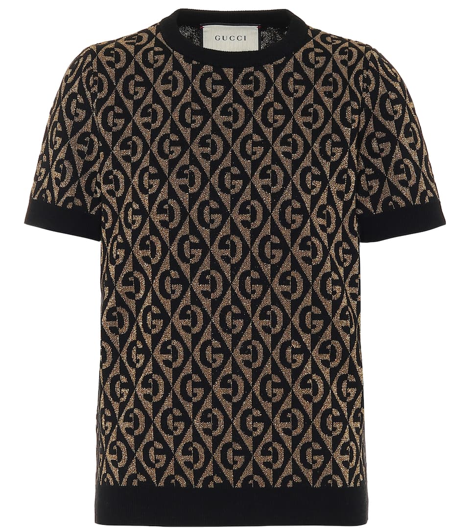 GUCCI GG knitted wool and cotton top