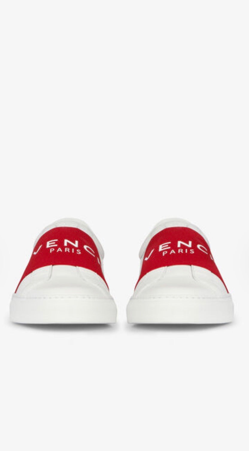 MEN GIVENCHY PARIS WEBBING SNEAKERS IN LEATHER