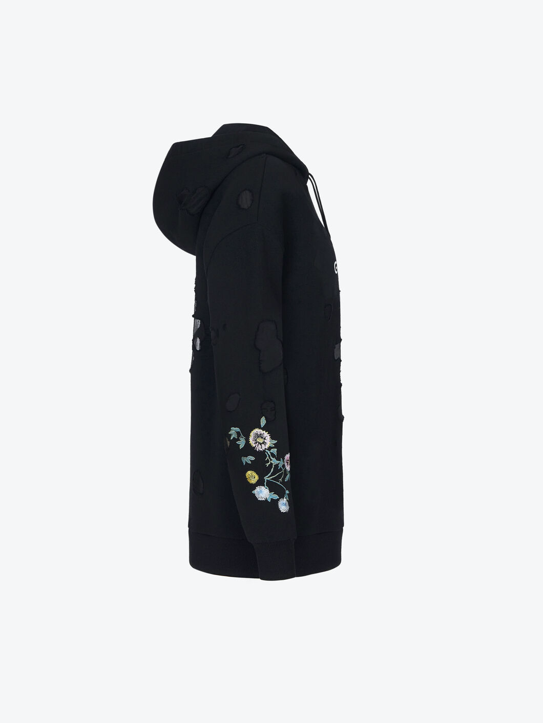 WOMEN GIVENCHY  EMBROIDERED DESTROYED  HOODIE