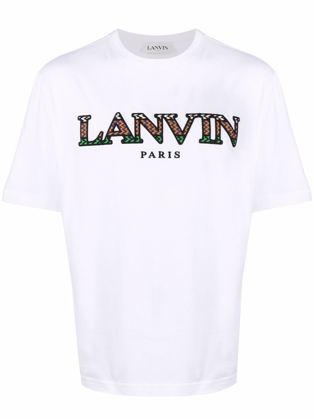 Lanvin camiseta de manga corta con logo bordado