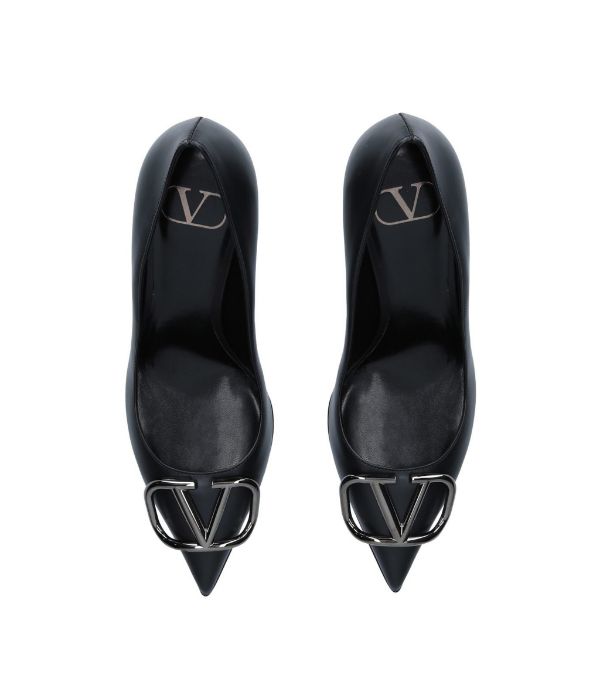 YSL Yves Saint Laurent Valentino Garavani Leather VLOGO Pumps 80