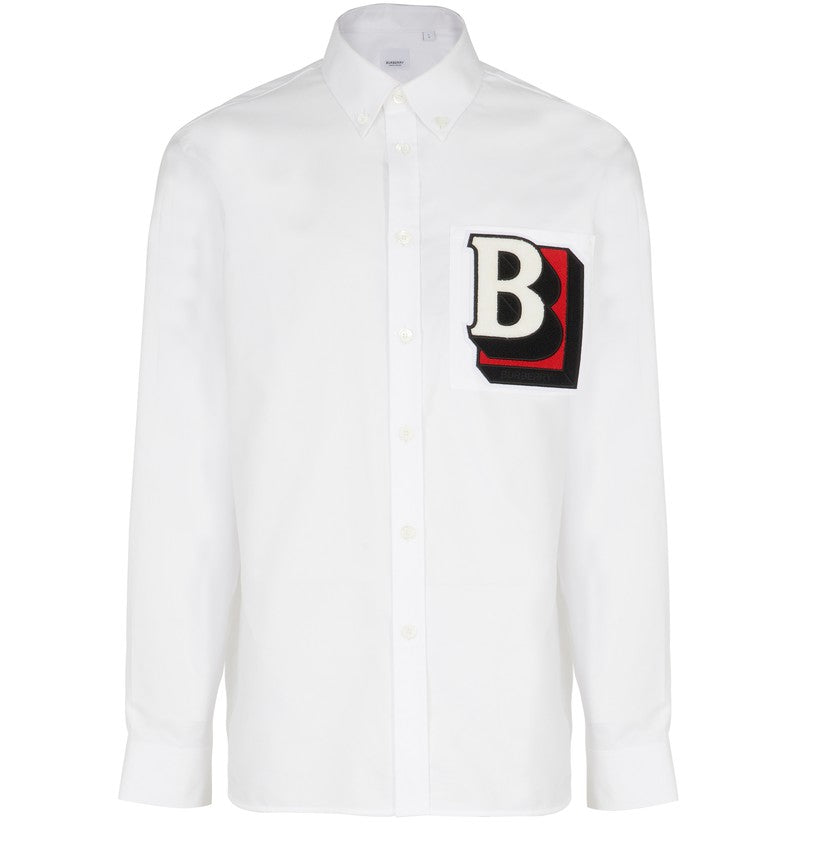 BURBERRY Camisa con estampado de letras