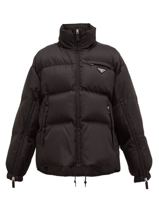 PRADA  Logo-plaque quilted-down nylon jacket