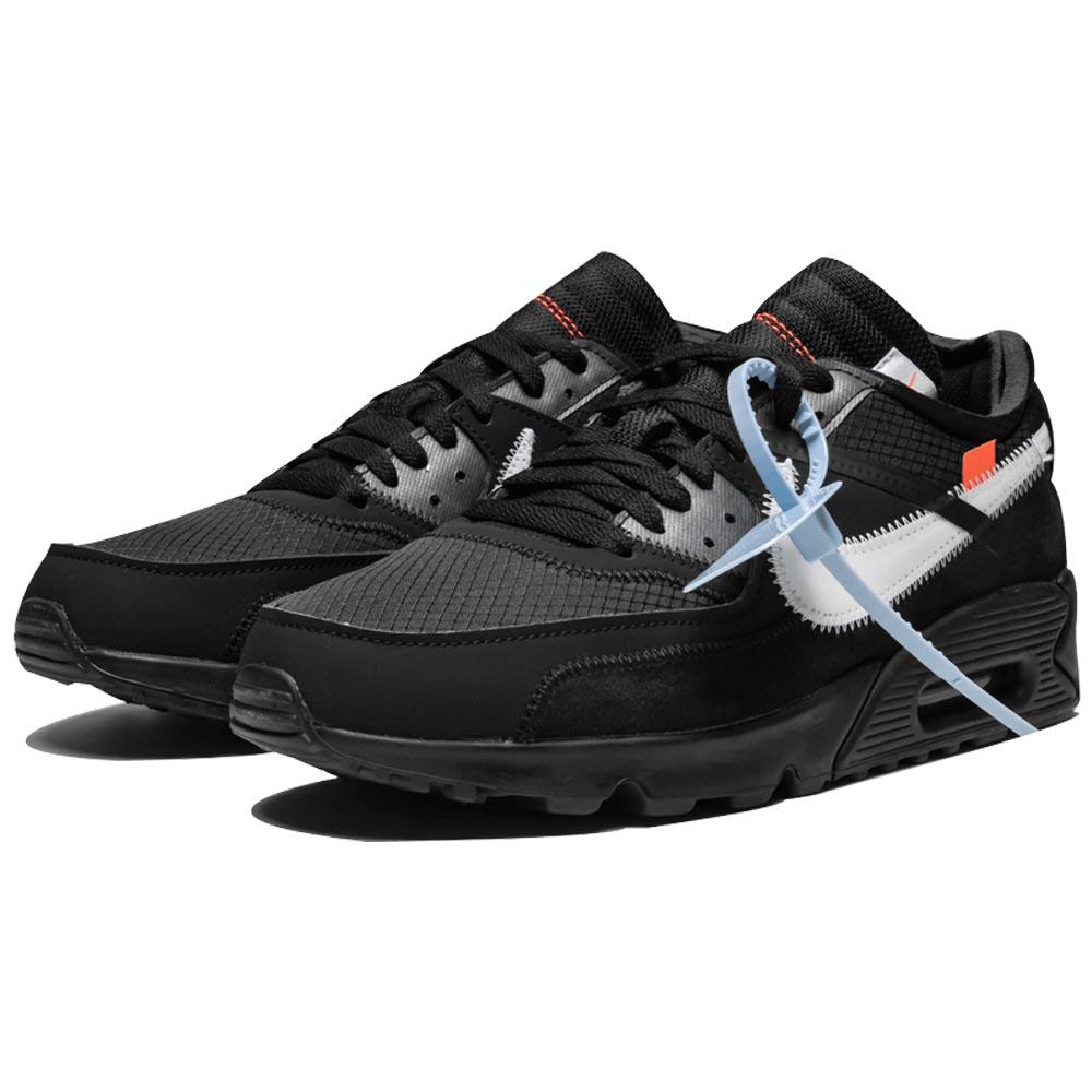 Men Off-White X Nike Air Max 90 Black