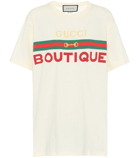 Women Gucci Boutique print T-shirt