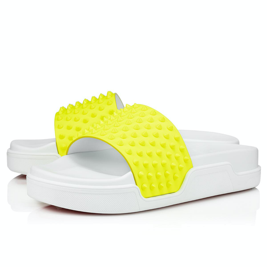 Hommes Louboutin Slides Pool Fun Flat