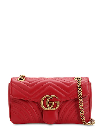 GUCCI SMALL GG MARMONT 2.0 LEATHER BAG