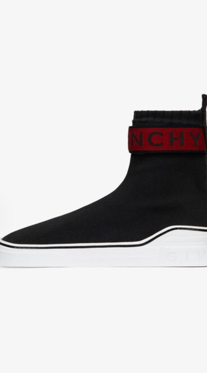 MEN GIVENCHY 4G WEBBING KNITTED MID SNEAKERS