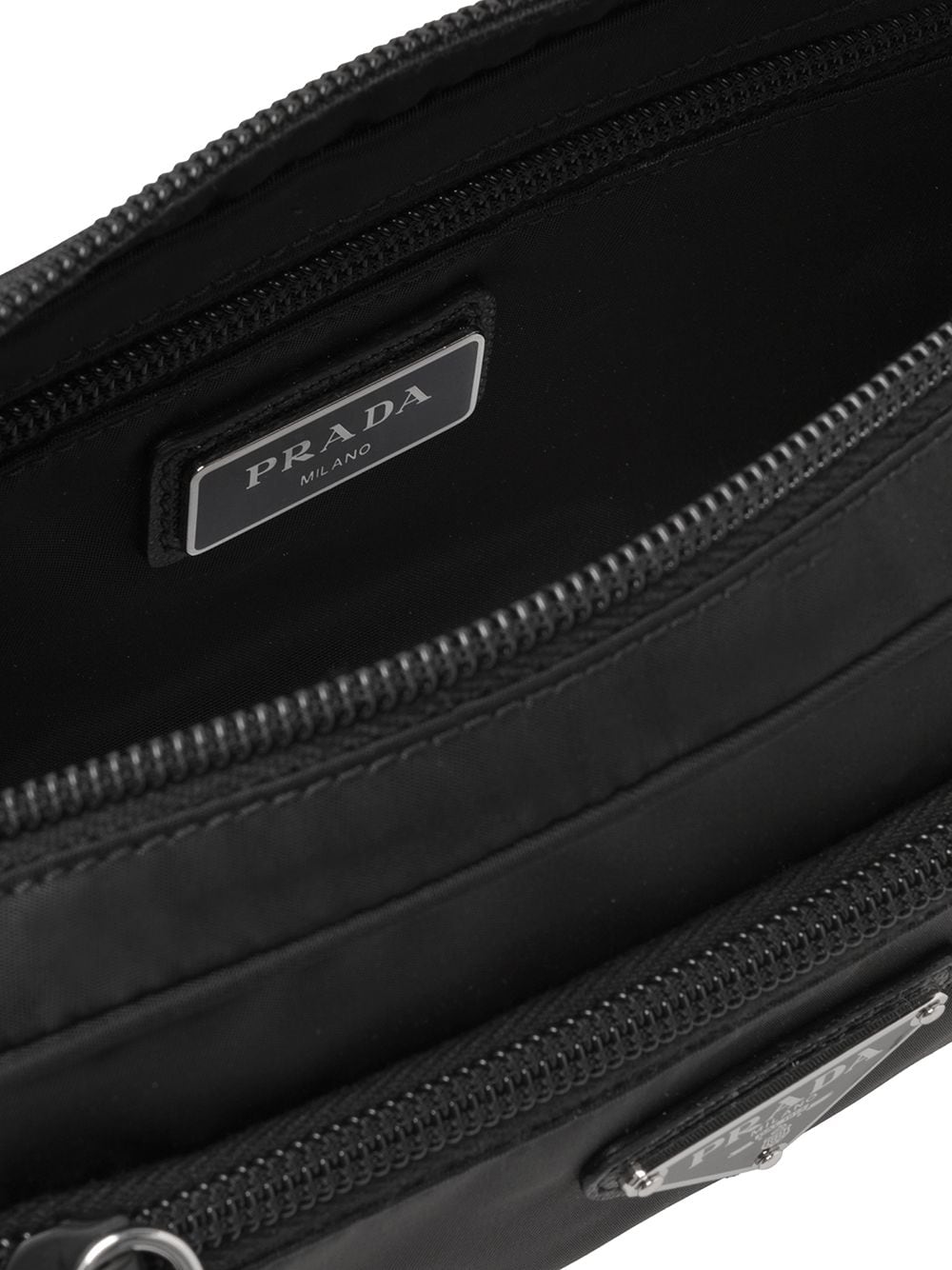 Prada logo-plaque belt bag