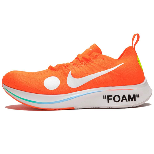 Off-White X Nike Zoom Fly Mercurial Flyknit Total Orange Sneakers