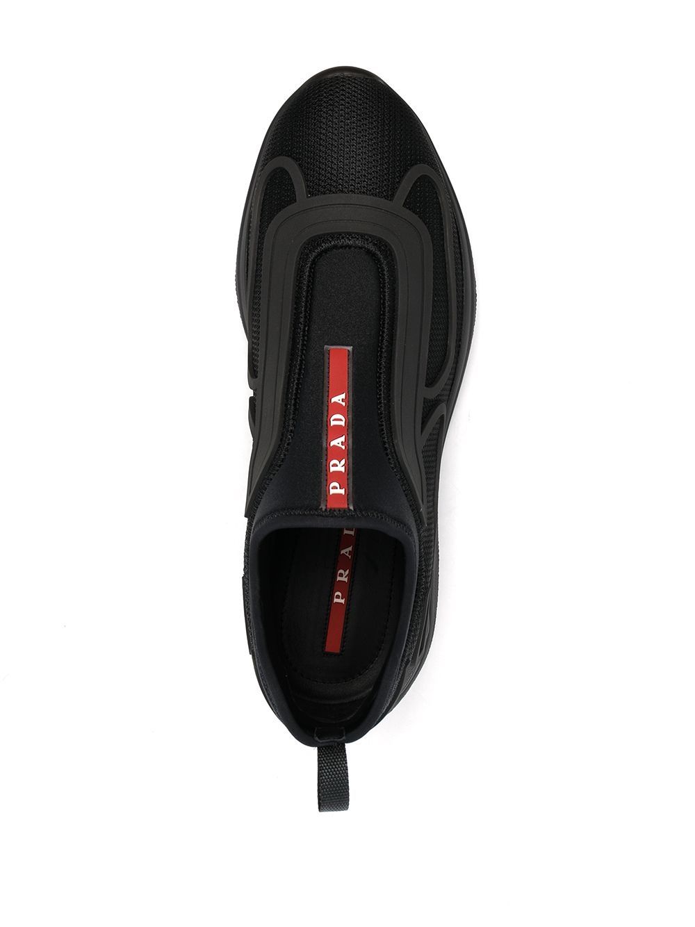 PRADA Zapatillas slip-on con panel de malla